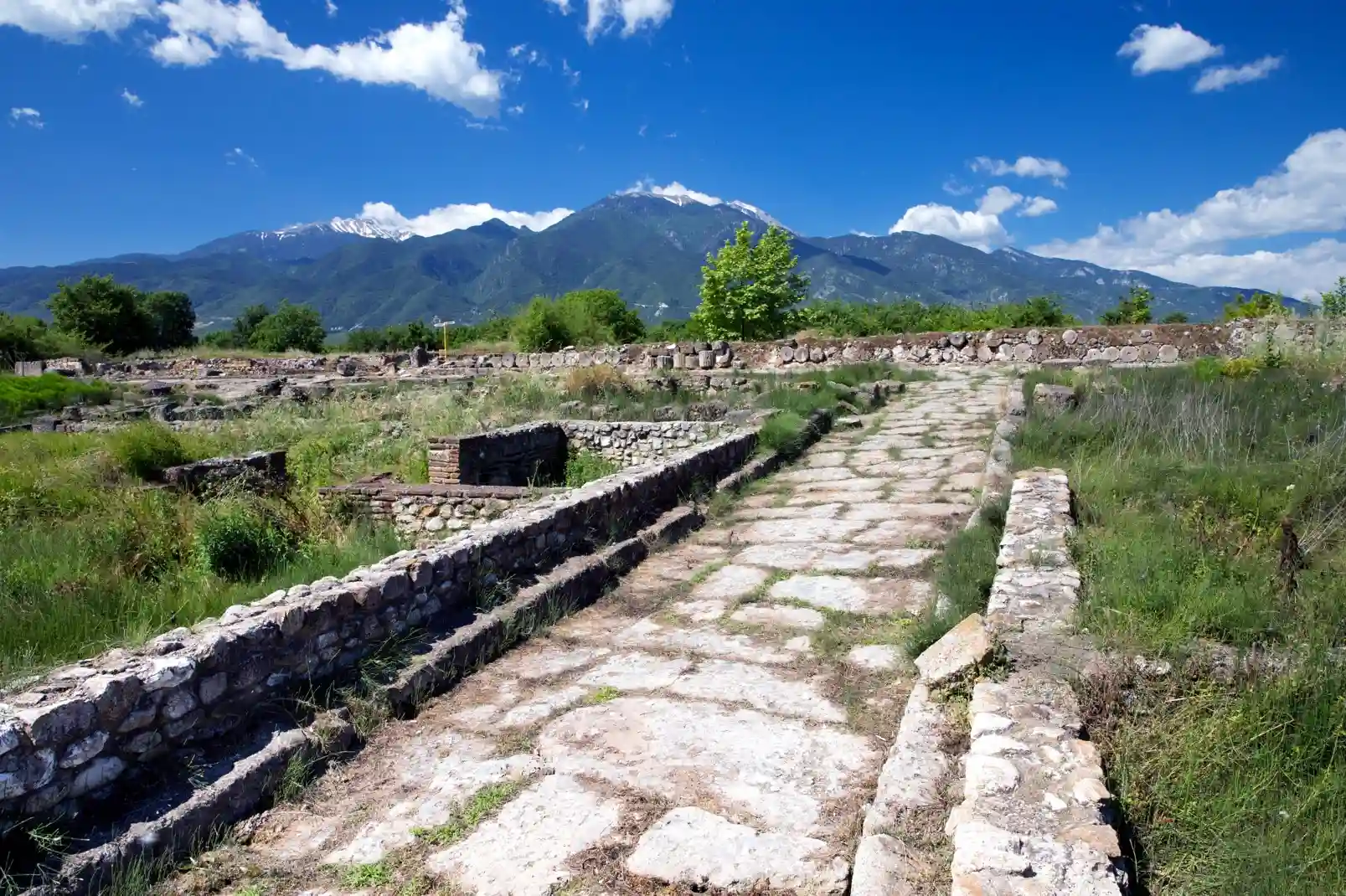Ancient Dion archaeological site at the foot of Mount Olympus